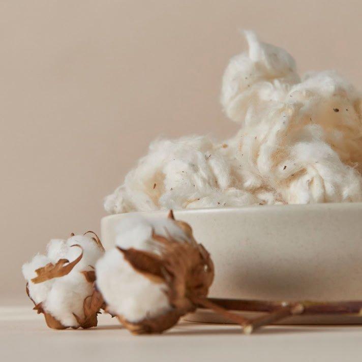 a bowl of cotton balls and a stick of cotton