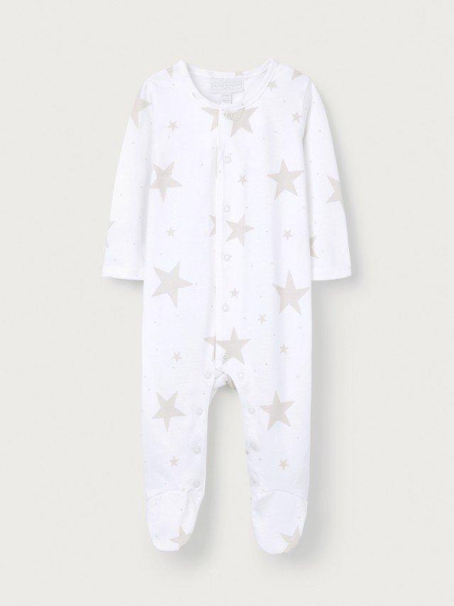 the baby's blue and white checked pajamas