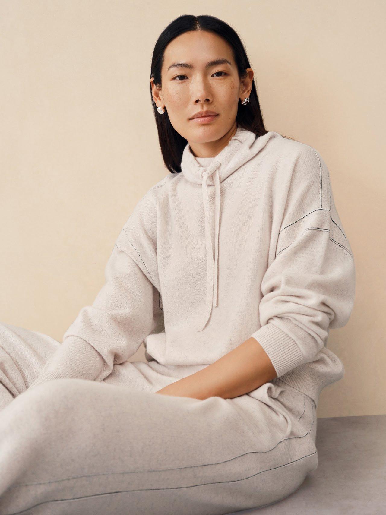 Cashmere Contrast Stitch Detail Jumper