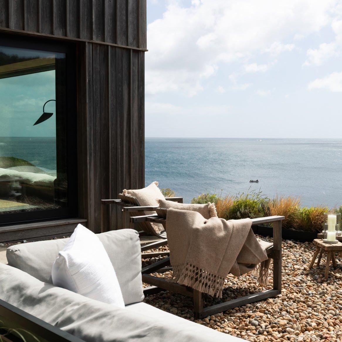 a view of a view of the ocean from a house