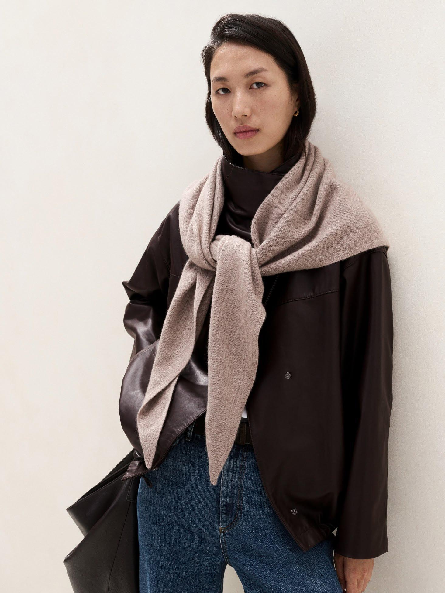 triangle scarf with cashmere